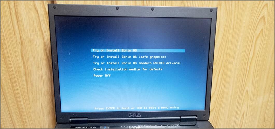 USBからブートで起動する